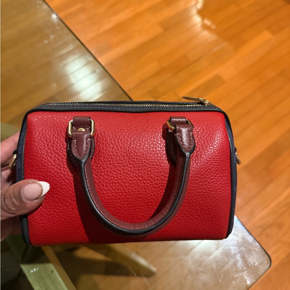 Coach Red and Brown Mini Bag - Picture 3 of 4